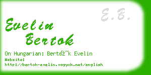 evelin bertok business card